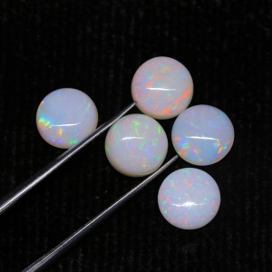 Australian Opal 8.00 MM Round White Fire